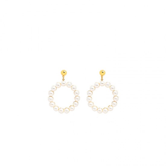 Pearl Hoop Earrings