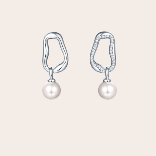 Pearl Zircon Earrings For Women
