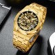 Luxury and noble gold fashion watch mechanical watch steel strap