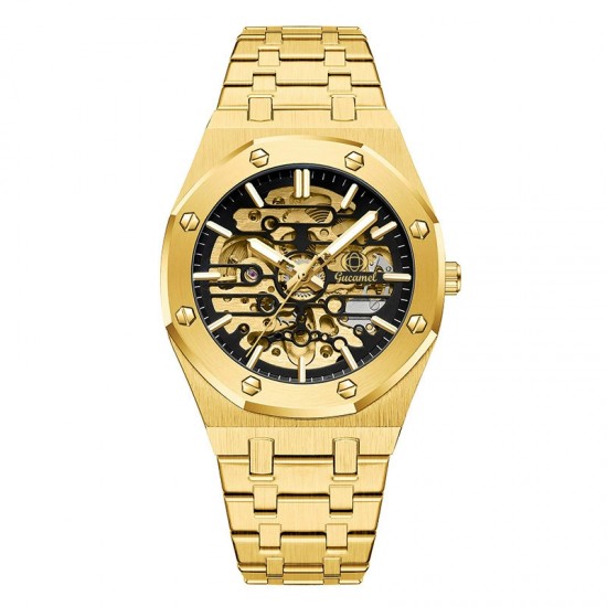 Luxury and noble gold fashion watch mechanical watch steel strap