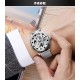 Retro Fashion Waterproof Men's Quartz Watch Silver Dial Steel Strap