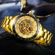 Top quality gold luxury men's watch steel strap watch mechanical watch