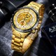 Top quality gold luxury men's watch steel strap watch mechanical watch
