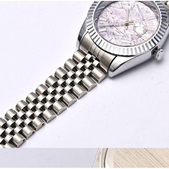 Trendy Fashion Diamond Ladies Watch Silver Steel Band