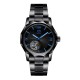 Fashion Men's Watch Quartz Watch Black Blue Dial Steel Strap