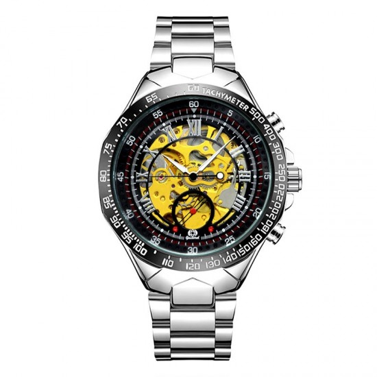 Fashion Social Men's Steel Strap Watch Black Dial