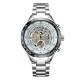Fashion Social Men's Steel Strap Watch White Dial