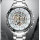 Fashion Social Men's Steel Strap Watch White Dial